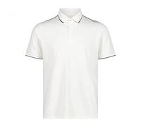 CMP Polo da Uomo in Stretch Polyester e Modal - 32T5247 (48, Bianco)
