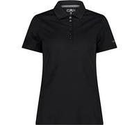 CMP Polo Piquet in Tinta Unita, Donna, 54, Nero-Graffite