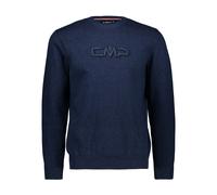 Cmp Pullover Maglione KNITTED PULLOVER Blu Scuro Con Scritta E Bordo A Righe