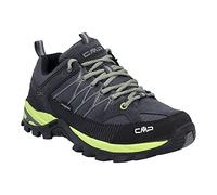 CMP Rigel Low Trekking Shoes Wp, Scarpe da trekking Uomo, Antracite-Limegreen, 41 EU