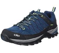 CMP Rigel Low Trekking Shoes Wp, Scarpe da trekking Uomo, Blue Ink-Yellow Fluo, 41 EU