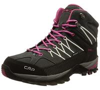 CMP Rigel Mid Wmn Trekking Shoe Wp, Scarpe da trekking Donna, Grey Fuxia Ice, 44 EU