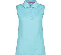 CMP Sleeveless Polo Shirt in Plain Colour, Woman, Geraneo-Malva, 40
