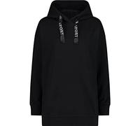 CMP Stretch Fleece Sweatshirt Long Oversize with Hood, Woman, 54, Nero