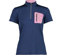 CMP - T-Shirt da Bici Elasticizzata da Donna, Blue-Malva, 48