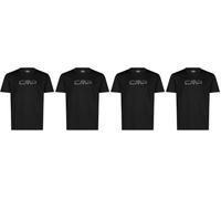 CMP - T-Shirt da Uomo, Nero, 56 (Confezione da 2)