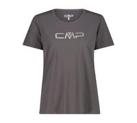 CMP T-Shirt Girocollo Dry Function con Logo Donna Art.39T5676P (IT, Testo, L, Regular, Regular, Terra)
