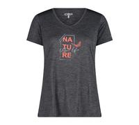 CMP - T-Shirt in Jersey Melange da Donna, Antracite Mel., 40