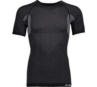 CMP - T-shirt senza cuciture da uomo, Nero, L/XL