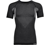CMP - T-shirt senza cuciture da uomo, Nero, S/M