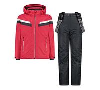 CMP - Tuta da sci in twill da bambini con cappuccio removibile, Begonia, 116