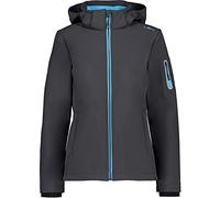 CMP Windproof and waterproof Softshell jacket WP 7,000, Woman, Antracite-azzurro, 52