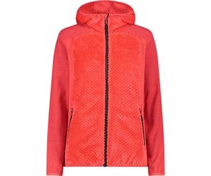 CMP Woman Highloft Fleece Jacket Hood - Donna - Arancione / Beige - Taglia 42- modello 2025