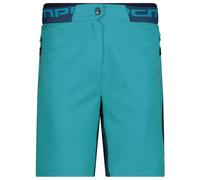 CMP - Women's Free Bike Stretch Bermuda + Mesh Underwear - Pantaloni da ciclismo 40 turchese