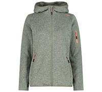 CMP - Women's Jacket Fix Hood Jacquard Knitted 3H19826 - Giacca in pile 38 grigio/olivia