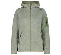 CMP - Women's Jacket Fix Hood Jacquard Knitted 3H19826 - Giacca in pile 50 olivia/grigio