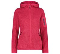 CMP - Women's Jacket Fix Hood Jacquard Knitted 3H19826 - Giacca in pile 50 rosso