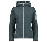 CMP - Women's Jacket Fix Hood Jacquard Knitted Stripes - Giacca in pile 44 blu