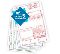 CMR - PACK 5 TALONARI - Trasporto Internazionale - Autocopiative - 4 Copie Numerate…