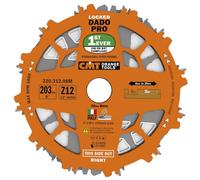 CMT 230.312.08M SET LAME INCASTRI (DADO 8in) HW D=203 B=30 Z12 FTG+ATB PTFE