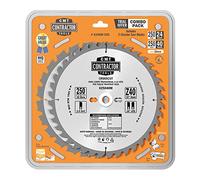 CMT K250M-X02 Lame per Taglio Lungo e Traverso Vena, Arancione/Grigio