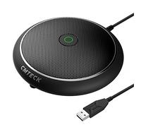 CMTECK Microfono USB da conferenza, microfono desktop per computer con funzione mute, microfono omnidirezionale a condensatore per PC, per video, streaming, chiamate VoIP, Plug & Play, compatibile con