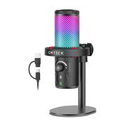 CMTECK Microfono USB, microfono a condensatore da gioco per PC/laptop/PS4/5