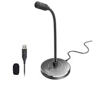 CMTECK Microfono USB per computer, registrazione con cancellazione del rumore, per PC/laptop, per chat online, home studio, podcasting, giochi, Skype, YouTube, con funzione mute (Windows/Mac)