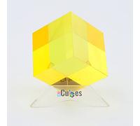 CMY Cubes The Y Cube (30 mm) - Cubo di colore giallo - cubo di colore ottico - lucidato a diamante - insegna la miscelazione sottrattiva dei colori - Oggetto educativo, scientifico, fisico e cinetico