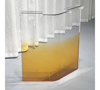 CMYAOYC Gambe Tavolo Acrilico V-degradé, Supporto Fluttuante PMMA 700x400x20mm Base per Tavolo da Pranzo a Forma per Tavolo Pranzo/Isola/Bar(Yellow)