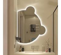 CMYAOYC Orso Specchio Bagno con Luce for Decorazioni Casa da Parete - Specchio Smart Bagno for Trucco Cosmetico, Camera da Letto, Cameretta dei Bambini (Color : Style 03, Size : 60 * 75cm)