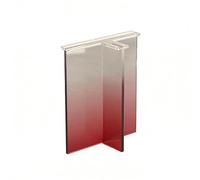 CMYAOYC Piede Tavolo in T Trasparente Resistente, Piedi Acrilici a Colore Degradato, Supporti Solidali per Isola Cucina, Base per Tavolo da Pranzo a Forma di T Effetto Tavolo Flottante(Red,400x720mm)