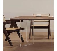 CMYAOYC Piedi Tavolo Acrilici Curvi Cristallo Chiaro, Gambe da Tavolo in Acrilico Trasparente, Supporti Fluttuanti Robusti per Tavolos Pranzo Su Misura, Isola Cucina & Basso(700x700mm)