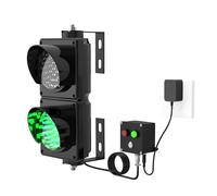 CMYAOYC Semaforo Stradale 100 mm, Luce Rossa Verde Montata a Parete, Semaforo Della Zona di Carico, Semaforo LED per Esterni con Interruttore di Controllo