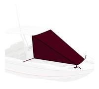 CMYAOYC Tendalino Parasole Barca, Estensioni Tendalini a T, Impermeabile, Ideale per Giornate Calde per la Copertura Dell'area di Prua(Red,245x290cm)