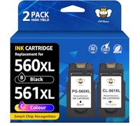 CMYBabee 560 561 XL Cartucce d'Inchiostro Sostituzione per Canon 560 561 XL compatibili con Canon PIXMA TS7450i TS7450a TS5350i TS5350a TS5351i TS7451i TS7450 TS5350 TS5352 (2 pz. Nero + Colore)