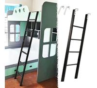 CMYUN Scala per Letto a Castello Scaletta per Camper in Metallo Nero, 120-180 cm, Carico Massimo 150 kg