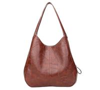 CMZYBBD Borsa Donna a Tracolla in Pelle Morbida da - Borsetta Multi -compartimento di Grande capacità per Lo Shopping e Il pendolarismo-Marrone