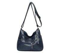 CMZYBBD Borsa Donna Borsa A Tracolla in Pelle Morbida da Donna - Borsa A Traversa di Grande capacità per Pendolarismo, Lavoro E Shopping-Blu Scuro