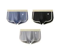 CMZYBBD Boxer Uomo Confezione da 3 Boxer da Uomo Slim Fit A Vita Media - Intimo Sportivo Morbido, Traspirante E Ampio per Il Massimo Comfort-b-3xl