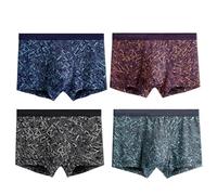 CMZYBBD Boxer Uomo in Biancheria da 4 Pacchetti da 4 Pacchetti da Uomo - Boyshorts Traspirante, Confortevole E alla Moda per Uomini E Adolescenti-combinazione-4xl