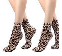 CMZYBBD Calzini Donna Calzini Eleganti con Stampa Leopardata per Le Donne - Leggeri, Durevoli E Morbidi, Eleva Il Tuo Stile E Comfort-b-Taglia Unica