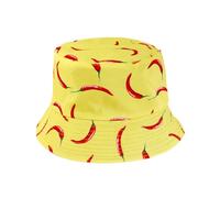 CMZYBBD Cappello Uomo Cappello da Sole per Chili di Cotone Reversible Fisherman Ideale per Festival, Feste in Spiaggia, Sport Rave E Abbigliamento per Tutte Le Stagioni-Giallo