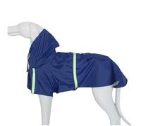 CMZYBBD Giacca Impermeabile per Cani, Impermeabile e Traspirante, Riflettente, Blu, 5XL