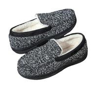 CMZYBBD Pantofole Invernali Uomo Pantofole da Casa da Uomo A Punta Chiusa-Calde Pannelli di Cotone Peluche per Usura All'aperto con Suola Non Slittata E Ammortizzazione Addensata-grigio-38 39