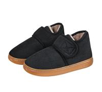 CMZYBBD Pantofole Invernali Uomo Pantofole di Cotone Caldo da Donna Invernale-Peluche Foderate, Slip di Scarpe da Interno E Esterno per Uomini E Donne, Scarponi da Neve-nero-44 45