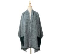 CMZYBBD Sciarpa Donna Accogliente E Spessa Sciarpa A Maglia da Donna con Tasche - Accessorio Autunno Inverno Versatile per Calore Invernali Sciarpe E Impacchi da Donna-verde-60 * 185 Cm