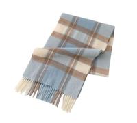 CMZYBBD Sciarpa Donna in Cashmere Scozzese, Colorata e Calda per Autunno Inverno - Azzurro - 30 * 180 Cm
