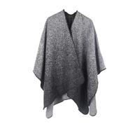CMZYBBD Sciarpa Donna Scialli da Donna - Scialli Oversize Leggeri Reversibili Invernali, Stole Calde, Cardigan A Coperta, Poncho Lunghi A Mantello-nero-130-155 Cm