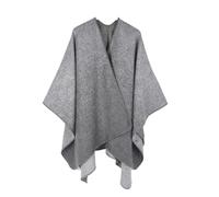 CMZYBBD Sciarpa Donna Scialli da Donna - Scialli Oversize Leggeri Reversibili Invernali, Stole Calde, Cardigan A Coperta, Poncho Lunghi A Mantello-grigio-130-155 Cm